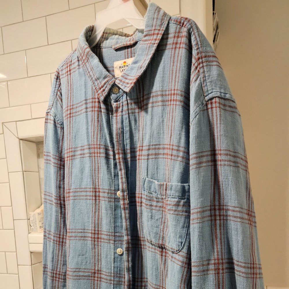 Marine Layer Flannel Shirt (size L)